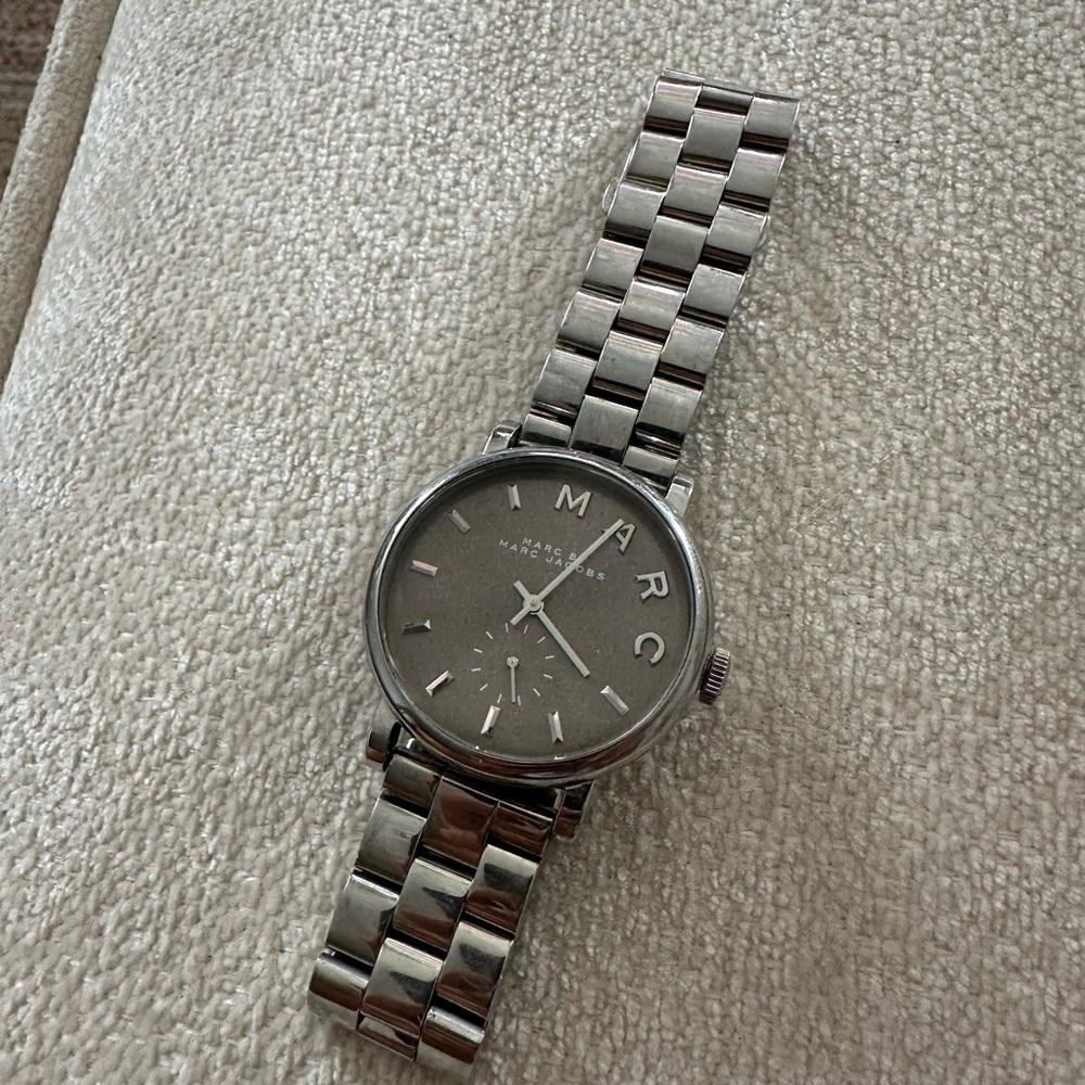 Marc Jacobs Metallic Silver Bracelet Watch